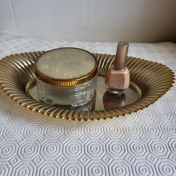 Gold Electronic Plated Brass Table Tray- Perfect for your dressing table - Picture 6 of 7